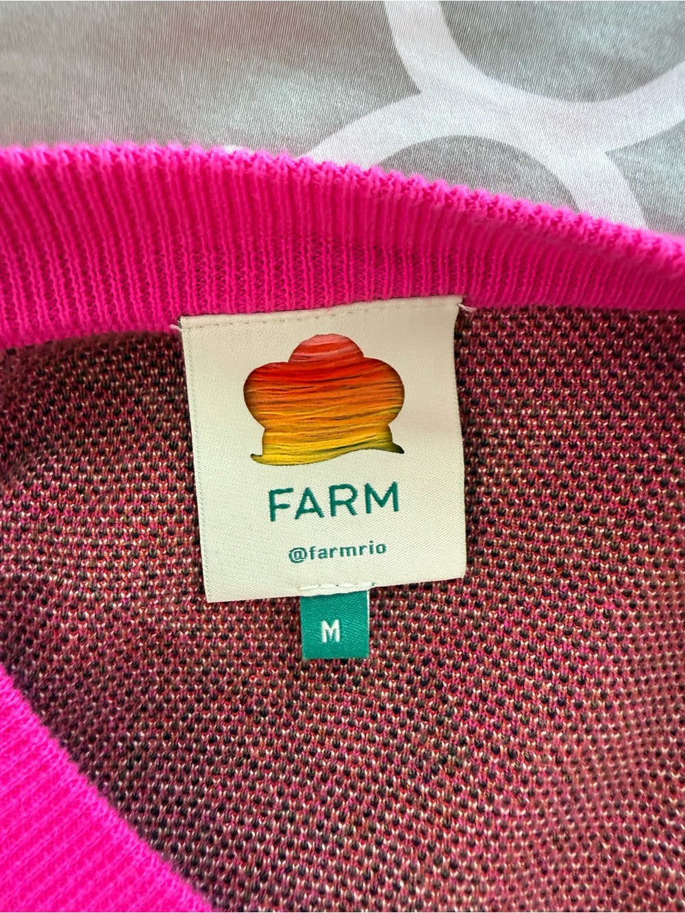 FARM Rio Tropical Toucan Print Cardigan Sweater Size M - Picture 9 of 9